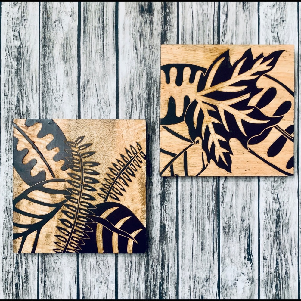 Botanical Woodcarved Wall Panels
